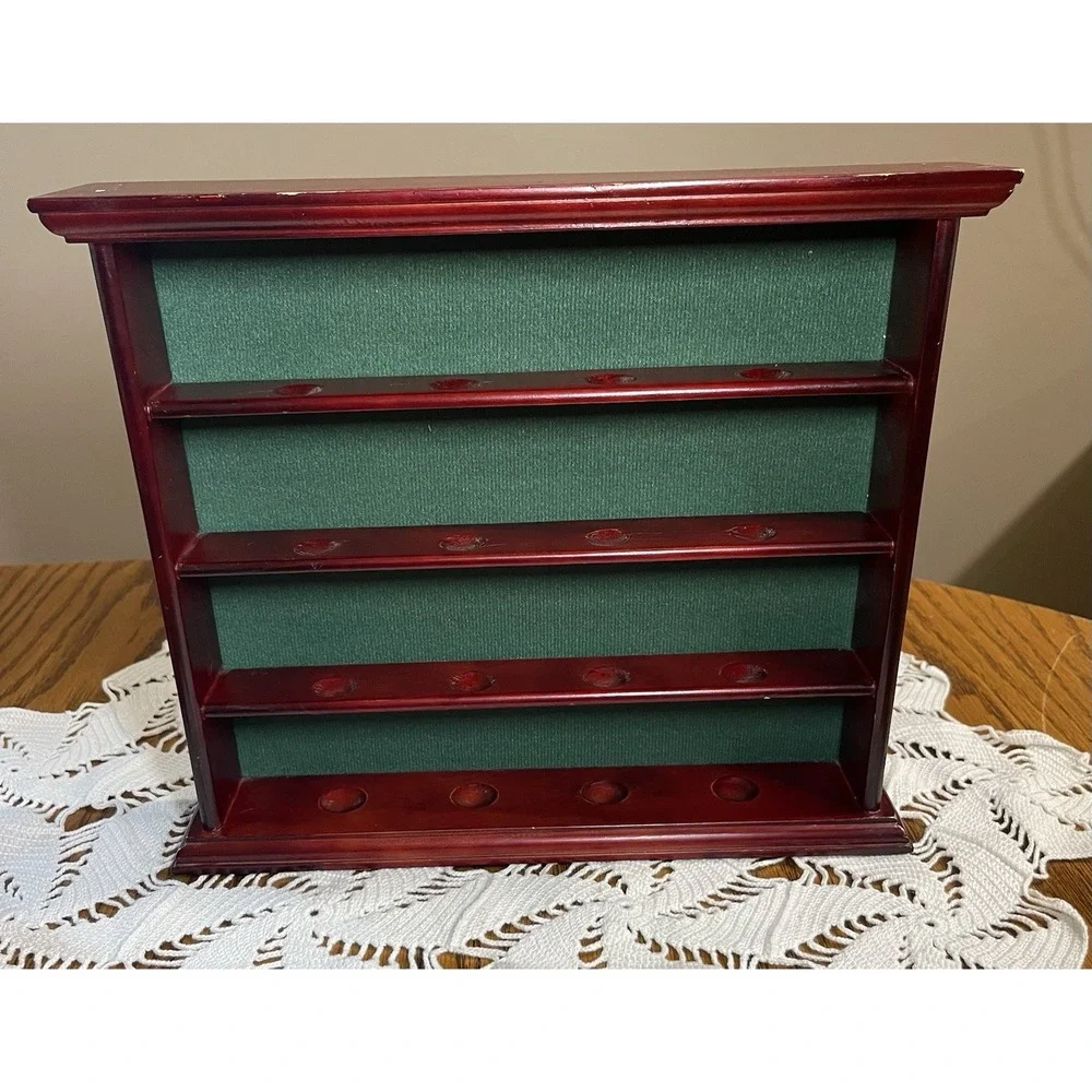 Wooden Golf Ball Shelf Display Rack Holds 16 Balls  Wall Mounted Or Stand Alone